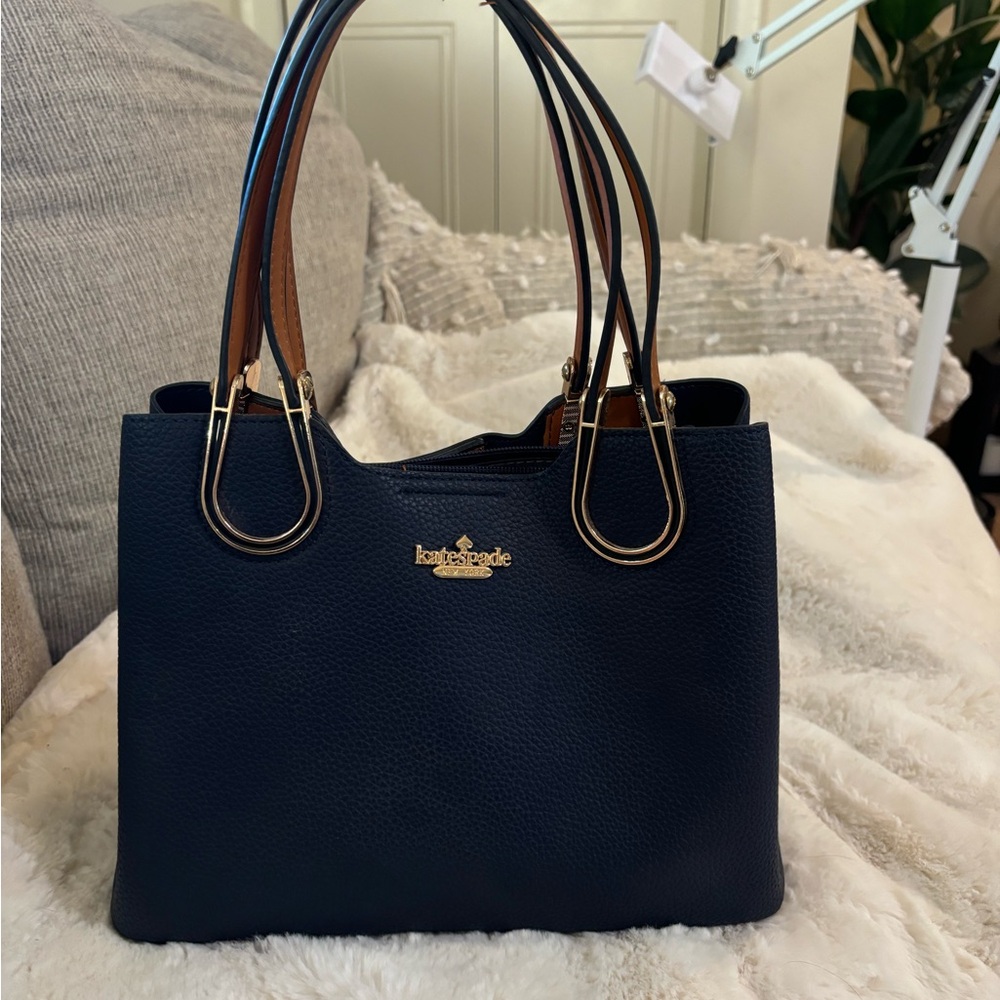 Kate Spade Navy blue over the shoulder purse